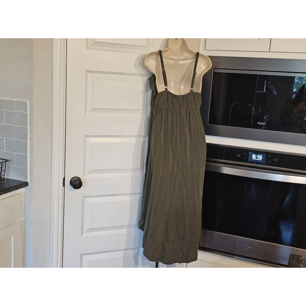 Torrid Olive Green Ruffle Top Hi-Low Synch-Waist Dress Size L (0X) - Picture 3 of 13